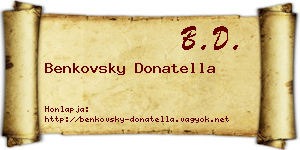 Benkovsky Donatella névjegykártya